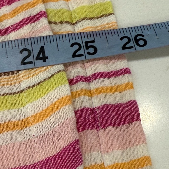 EUC Old Navy Split Neck Top – Multi Color Stripe - Picture 8 of 8